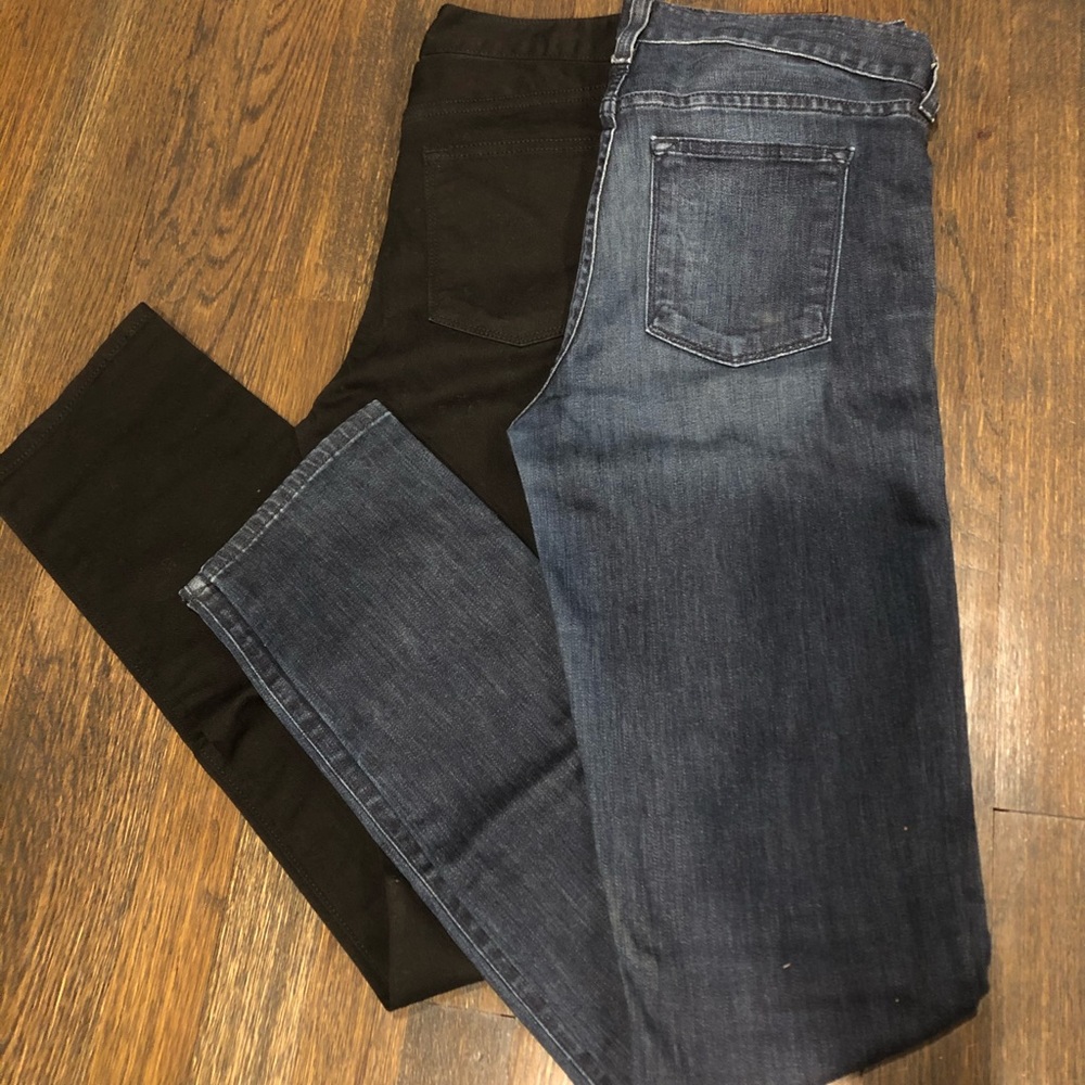 2 pairs j crew high rise skinny size 28